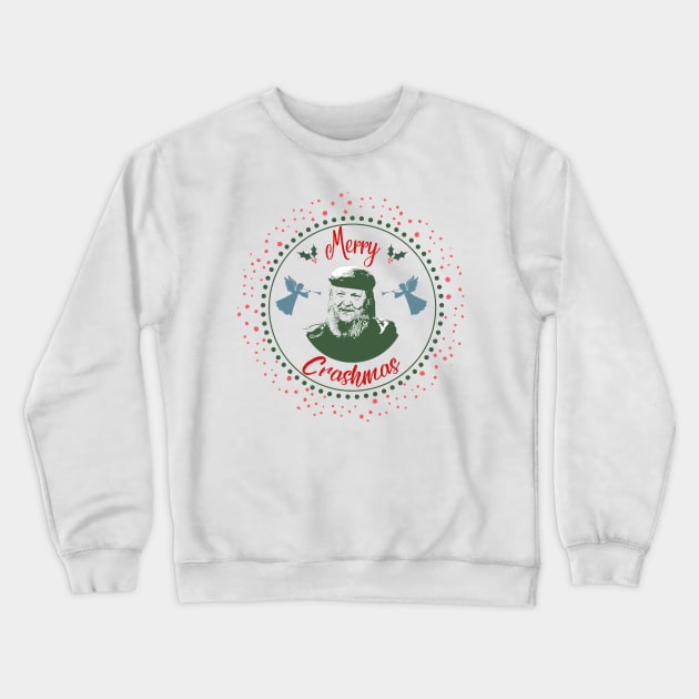 Crashmore - Christmas ITYSL "Merry Crashmas" Design Crewneck Sweatshirt by pawsitronic